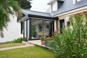 Extension de maison toit ardoise