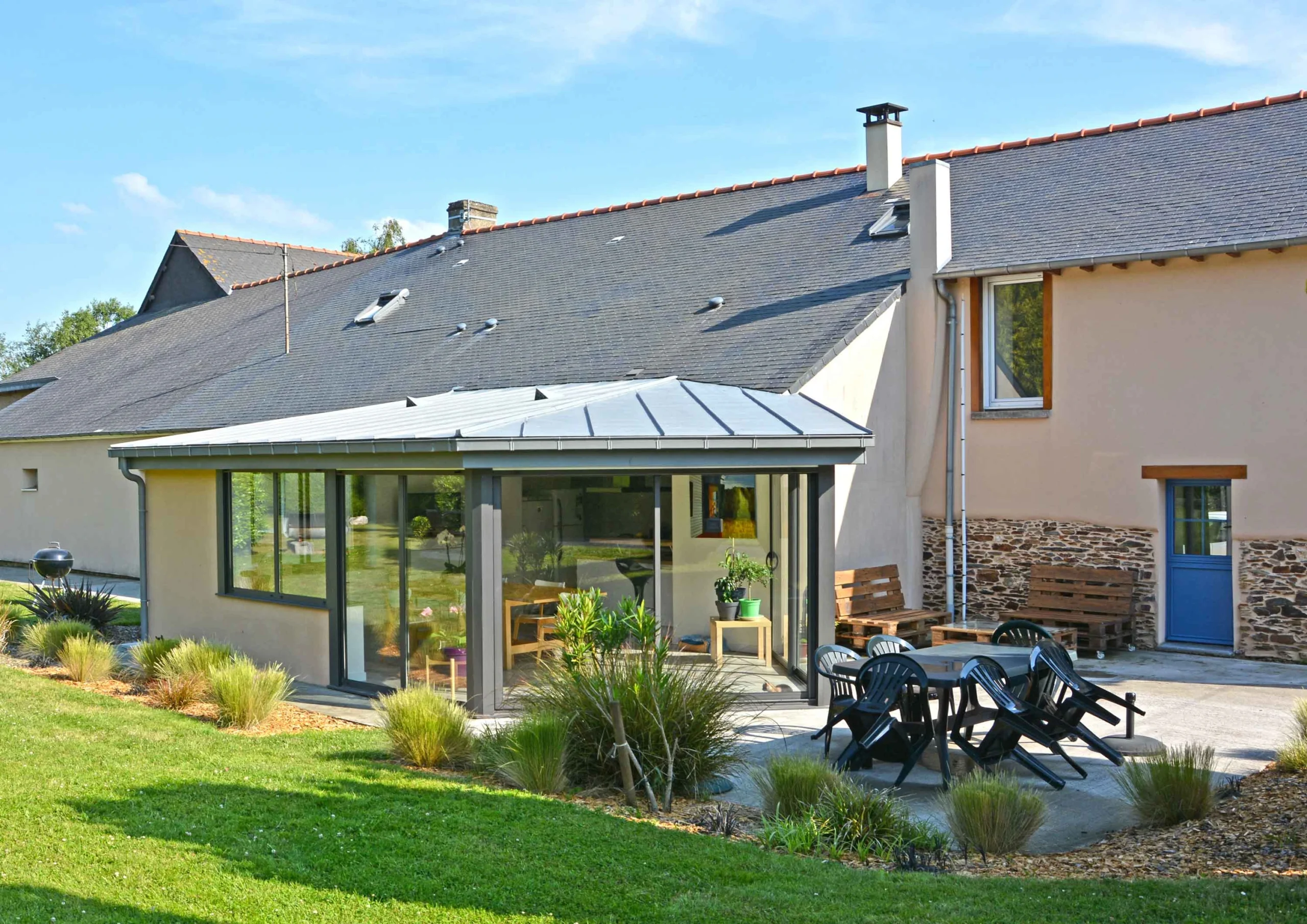 Extension de maison toiture zinc